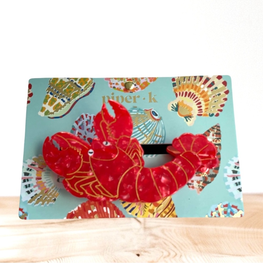 Piper K Red Lobster Hair Clip